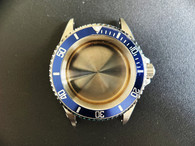 ROLEX Signed 14060 Old Style of 40mm Stainless Steel Submariner Watch Case With Flat Sapphire Crystal Blue Click Bezel And 20mm Lugs Have Drilled Through Holes Fit ETA 2824 Or NH35/36/38 Movement And Dial In 28.0~29.0mm