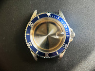 ROLEX Signed 16610 16800 Vintage Style of 40mm Stainless Steel Submariner Watch Case With Flat Sapphire Crystal Blue Click Bezel And 20mm Lugs Have Drilled Through Holes Fit ETA 2824 Or NH35/34 Movement And Dial In 28.0~29.0mm