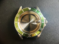 ROLEX Signed 16610 16800 Vintage Style of 40mm Stainless Steel Submariner Watch Case With Flat Sapphire Crystal Green Click Bezel And 20mm Lugs Have Drilled Through Holes Fit ETA 2824 Or NH35/34 Movement And Dial In 28.0~29.0mm