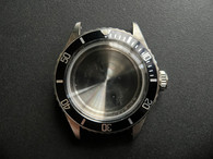 ROLEX Signed 6538 Vintage Style of 39mm Stainless Steel Submariner Watch Case With Acrylic Bubble Crystal Black Friction Bezel And 20mm Lugs Have Drilled Through Holes Fit ETA 2824 Or NH35/36/38 Movement And Dial In 28.0~29.0mm