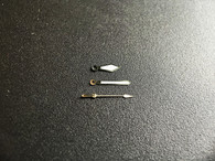 One Set Of Silver Arrow Sword Watch Hands With White Luminova For 29mm Rolex 5517 5513 Military Submariner Or 31mm Omega Seamaster 300 Dial Fit ETA 2836 Or 2824 Movements