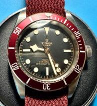 Tudor Heritage Black Bay 79220R 41mm Watch Case Set With Red Bezel And Dial Marked Rose Logo Has Super Luminova Without Bracelet Fit ETA 2824 Movement