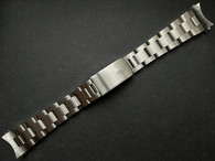  Signed Lighter 19mm Tapered To 14mm Stainless Steel All Brushed Oyster Quality Watch Bracelet Band Strap With Hollow Center Links For Vintage 34mm Rolex Watch Case