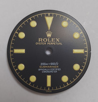 29mm 6538 Matt Black James Bond Gilt Submariner Watch Dial With Yellow Lume Marked Golden Rolex Symbol And White Text for ETA 2836/2824 Or NH35/38 Or MIYOTA 8215 Or DG 2813 Movement