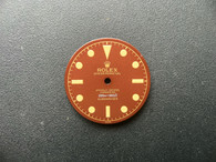 29mm 6538 Tropical Reddish Brown James Bond Gilt Submariner Watch Dial With Yellow Lume Marked Golden Rolex Symbol And White Text for ETA 2836/2824 Or NH35/38 Or MIYOTA 8215 Or DG 2813 Movement