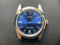 New Style Of Steel Rolex 41mm Oyster Perpetual Watch Set  With Domed Bezel And Sunburst Blue Dial And Oyster Watch Band Fit 2824 Movement