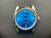 New Style Of 41mm Steel Rolex 114300 Oyster PerPetual Watch Set  With Smooth Bezel And Blue Dial Fit ETA 2824 Movement