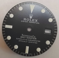 27.3mm 1675 Vintage Style Of Matt GMT Master Dial With Super White Luminova Marked Rolex And Tiffany Symbol Fit ETA 2836 Or DG3804B movement With Date Wheel Overlay For 4 Hands