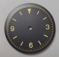 Unbranded Vintage Style Of 6350 Honeycomb Waffle Explorer Dial With No Symbol And Super Yellow Luminous  Fit ETA 2824 Or 2836 Or NH35/38 Or DG 2813 Or MIYOTA 8215 In 28.5mm