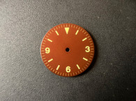 Vintage Style Of Unbranded 1016 Tropical Reddish Brown Gilt Explorer Dial With Super Yellow Luminous  Fit ETA 2824 Or 2836 Or DG 2813 Or MIYOTA 8215 Or NH35/38 In 28.5mm