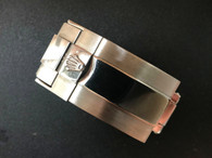 16mm Rolex Signed Stainless Steel Polished Center Flip-lock Hidden Clasp For New Style Of Mens 20mm Steel Oyster Watch Band Bracelet