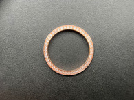 Rose Gold Alloy Plated Yellow Golden Bezel With CZ Rhinestones For Midsize 31mm ROLEX DATEJUST Watch