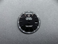 29mm Black Sunburst Dial Marked Rolex Symbol With Silver Sticks For Mens 36mm Steel DAY-DATE Watch Fit ETA 2836 Or DG 2813 Automatic Movement