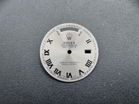 29mm Grey Siver Sunburst Dial Marked Rolex Symbol With Silver Roman Numerals For Mens 36mm Steel DAY-DATE Watch Fit ETA 2836 Or DG 2813 Automatic Movement