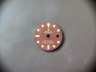 27.3mm 1675 Vintage Style Of Brown Tropical Gilt GMT Master Dial With Super Yellow Luminova Marked Rolex Symbol Fit ETA 2836 Or DG3804B movement With Date Wheel Overlay For 4 Hands