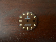 27.3mm 1675 Vintage Style Of Coffee Deep Brown Tropical GMT Master Dial With Super Yellow Luminova Marked White Text and Rolex Symbol Fit ETA 2836 Or DG3804B movement With Date Wheel Overlay For 4 Hands