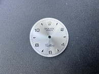 28.5mm Cal.1601 Silver Cellini Dial Marked Rolex Symbol With Silver Arabic Numbers For Mens Steel Watch Fit DG 2813 Or MIYOTA 8215 Automatic Movement