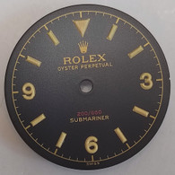 28.5mm 6538 6536 Vintage Submariner Bond Gilt Dial Marked Rolex And Red Symbol With Super Yellow Lume for ETA 2836 Or 2824 Or DG 2813 OR Miyota 8215 OR NH35/38 movement