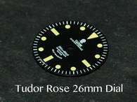 26mm Vintage Black Submariner Tudor Milsub Dial With Yellow Circle Lume fit ETA 2824 2836 DG 2813 Miyota 8215