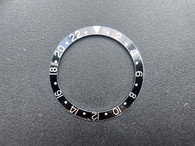 Vintage GMT Master Style Of Black Aluminum Bezel Insert With Silver Numbers For Rolex 40mm Watch