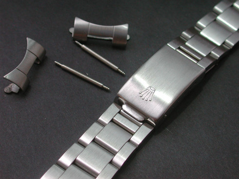 Signed Solid Stainless Steel All Brushed 20mm Oyster Quality Watch Band ...