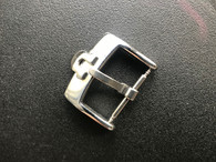 Stainless Steel Buckle Marked Omega Logo With 16mm Spring Bar For The 19mm Leather Strap