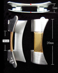 One Pair Of Steel Gold Alloy Plated 2-tone End Pieces For ROLEX EXPLORER 20mm OYSTER Watch Band Bracelet Fit 36mm Watch Case
