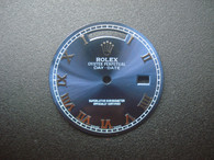29mm Blue Sunburst Dial Marked Rolex Symbol With Silver Roman Numerals For Mens 36mm Steel DAY-DATE Watch Fit ETA 2836 Or DG 2813 Automatic Movement