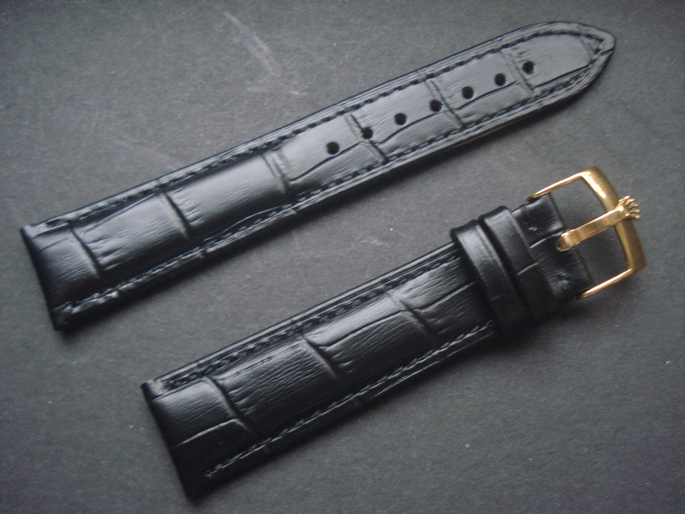 authentic rolex leather strap