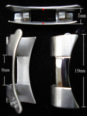 One Pair Of Stailess Steel Polished Center End Pieces For ROLEX 19MM President Watch Band Bracelet Fit 34mm Watch Case