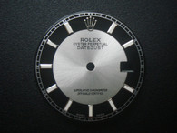 116234 28.0mm Silver And Black Sunburst Tuxedo Dial Marked Rolex Symbol With Silver Luminous Sticks For Mens Steel DATEJUST Watch Fit ETA 2836 Or DG 2813 Or MIYOTA 8215 Automatic Movement With DWO