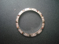 Gold Alloy Plated White Golden Bezel With CZ Rhinestones And Pyramids For Ladies ROLEX 26mm DATEJUST Watch