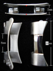 One Pair Of Stailess Steel Polished Center End Pieces For ROLEX 20MM President Watch Band Bracelet Fit 36mm Watch Case