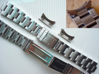 20mm Solid Stainless Steel Watch Band Bracelet Strap With Unbranded Flip-Lock Clasp For Vintage 36mm Oyster Watch Case