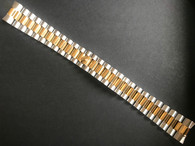 20mm Signed Stainless Steel 2-tone President Watch Band Bracelet Strap Flat End Pieces For Vintage 36mm ROLEX 2-tone DAY-DATE Watch