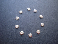 40 Pcs Silver Square Hour Markers  With Sides Of 2.5mm And CZ Rhinestones For Mens Rolex DateJust Or Day-Date Watch Dial