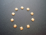 40 Pcs Golden Square Hour Markers  With Sides Of 2.5mm And CZ Rhinestones For Mens Rolex DateJust Or Day-Date Watch Dial
