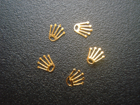 10 Pcs Golden Rolex Crown Logo For Mens Rolex DateJust Or Day-Date Or