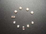 38 Pcs Square And 2 Pcs Rectangle Silver Hour Markers  With CZ Rhinestones For Mens Rolex DateJust Or Day-Date Watch Dial