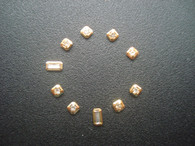 38 Pcs Square And 2 Pcs Rectangle Golden Hour Markers  With CZ Rhinestones For Mens Rolex DateJust Or Day-Date Watch Dial