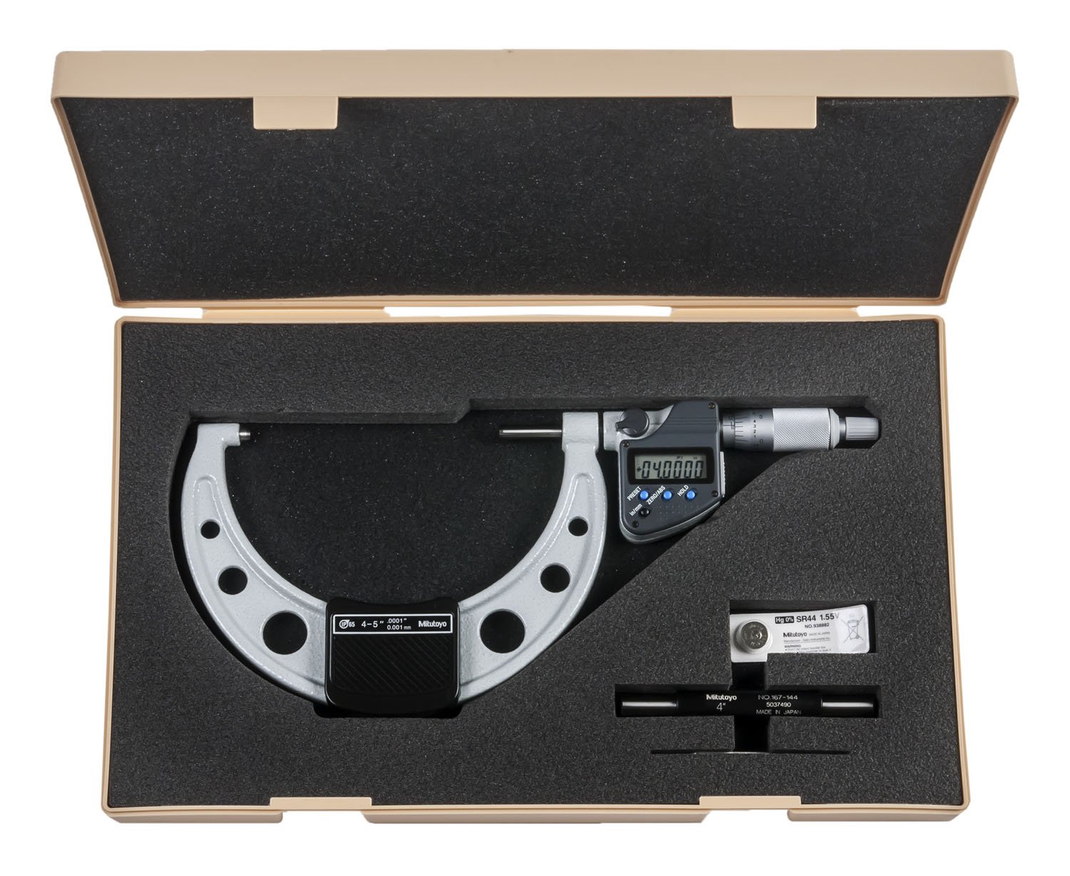 Mitutoyo 5" Digimatic Micrometer Coolant Proof IP65 29335030
