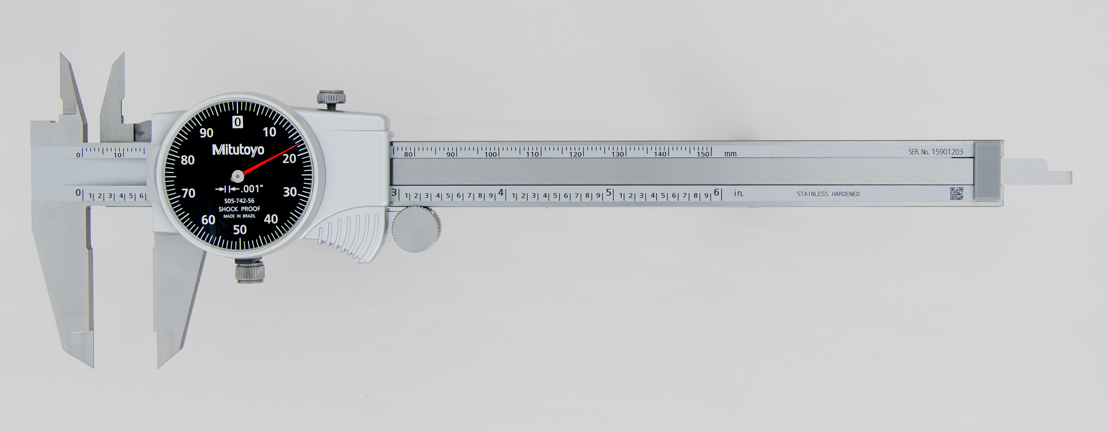 Mitutoyo 6"/ 150 mm Dial Calipers Black Face 50574256