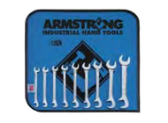 Armstrong - 9 Pc. SAE 15 and 80° Full Polish Mini Angle Wrench Set  w Vinyl Roll / 27-937 