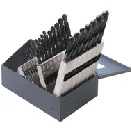 29 PC Drill Bit Set - Republic Heavy Duty Jobber Drills 135 Split Point / Black Oxide 