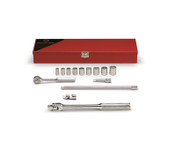 Wright Tool - 3/8" Dr 14 Piece Metal Boxed Set - 12 Point Standard Sockets, 3/8" - 7/8", Ratchet, Flex Handle, 3" & 12" Extensions & Universal