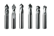 Mellin - 5/8” x 1-1/4” loc  2 Flute 90° Pt Carbide Drill Mill Tin Coated - 26090
