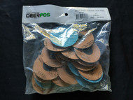 DeerFos - 3" TR 60 Grit Quick Change Disc Zirconia Alumina - 25 Ea Box