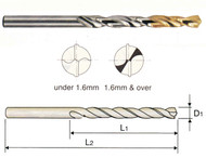 YG - 2.2 MM Gold-P  5%CO HSS J.L Drill 135 Deg Split Point Tin Tipped - DLGP195022  10 Ea