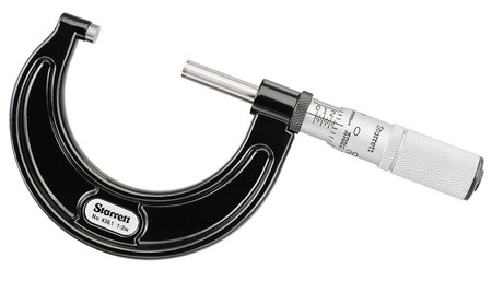 Starrett T436.1XFL-2 - Outside Micrometer 1" - 2", 0.001 Grad. w Friction Thimble & Carbide Anvil-Spindle 68007 - USA