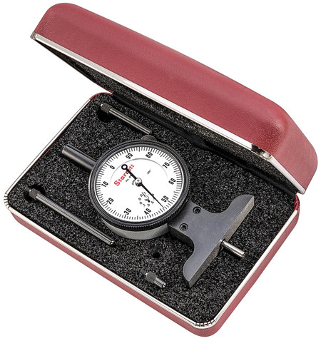 Starrett 644JZ - 0-3" Dial Depth Gage .0001" Grad w Case 52718